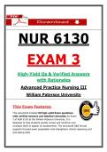 NUR 6130 Exam 3 &ndash; Advanced Practice Nursing III &lpar;Latest 2026&sol;2027 Update&rpar; Actual Questions & Answers &lpar;WPU&rpar;