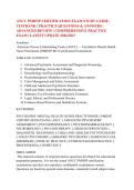 ANCC PMHNP CERTIFICATION EXAM STUDY GUIDE &vert; &NewLine;TESTBANK &vert; PRACTICE QUESTIONS & ANSWERS &vert; &NewLine;ADVANCED REVIEW &vert; COMPREHENSIVE PRACTICE &NewLine;EXAM &vert; LATEST UPDATE 2026&sol;2027