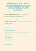 NRS 3015 Exam 1 &lpar;LATEST UPDATE 2026&sol;2027&rpar; QUESTION WITH VERIFIED ANSWER &lbrace;GRADE A&rcub; -OAKLAND UNIVERSITY&NewLine;&NewLine;