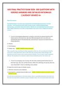 AH3 FINAL PRACTICE EXAM 2026- 200 QUESTIONS WITH &NewLine;VERIFIED ANSWERS AND DETAILED RATIONALES &NewLine;&vert;&vert;ALREADY GRADED A&plus; 