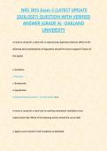 NRS 3015 Exam 3 &lpar;LATEST UPDATE 2026&sol;2027&rpar; QUESTION WITH VERIFIED ANSWER &lbrace;GRADE A&rcub; -OAKLAND UNIVERSITY&NewLine;&NewLine;