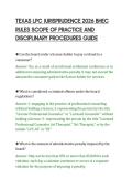 TEXAS LPC JURISPRUDENCE 2026 BHEC&NewLine;RULES SCOPE OF PRACTICE AND&NewLine;DISCIPLINARY PROCEDURES GUIDE