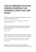 TEXAS LPC JURISPRUDENCE 2026 ETHICAL&NewLine;STANDARDS CONFIDENTIALITY AND&NewLine;PROFESSIONAL CONDUCT STUDY GUIDE&NewLine;PACKAGE
