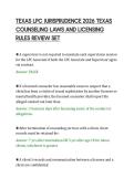 TEXAS LPC JURISPRUDENCE 2026 TEXAS&NewLine;COUNSELING LAWS AND LICENSING&NewLine;RULES REVIEW SET