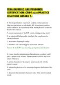 TEXAS NURSING JURISPRUDENCE&NewLine;CERTIFICATION SCRIPT 2026 PRACTICE&NewLine;SOLUTIONS GRADED A&plus;