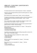HRMN 5470 - PUGH EXAM 1 QUESTIONS WITH VERIFIED ANSWERS