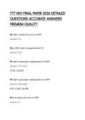 777 KSV FINAL PAPER 2026 DETAILED&NewLine;QUESTIONS ACCURATE ANSWERS&NewLine;PREMIUM QUALITY&NewLine;