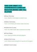 TEXES CORE SUBJECTS EC 6&NewLine;COMPREHENSIVE ELEMENTARY&NewLine;EDUCATION REVIEW SHEET FULL&NewLine;SOLUTIONS