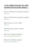 777 KSV VERIFIED EXAM 2026 TEST SCRIPT&NewLine;QUESTIONS AND SOLUTIONS GRADED A&plus;&NewLine;