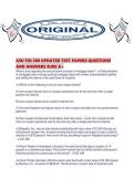 ASU FIN 300 UPDATED TEST PAPERS QUESTIONS AND ANSWERS SURE A&period;pdf