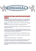 NURSING 108 FINALS QUESTIONS AND ANSWERS SURE A&period;pdf