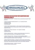 NURSING 108 EVALUTION TEST QUESTIONS AND ANSWERS SURE A&period;pdf