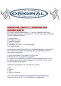 NURSING 108 CORRECT ALL QUESTIONS AND ANSWERS SURE A&period;pdf