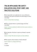 TFM 08 NFPA BASED FIRE SAFETY&NewLine;EVALUATION 2026 STUDY SHEET AND&NewLine;PRACTICE SOLUTIONS