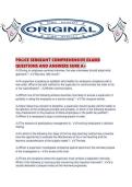 POLICE SERGEANT COMPREHENSIVE EXAMS QUESTIONS AND ANSWERS SURE
