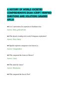 A HISTORY OF WORLD SOCIETIES&NewLine;COMPREHENSIVE EXAM SCRIPT VERIFIED&NewLine;QUESTIONS AND SOLUTIONS GRADED&NewLine;APLUS