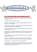 CALP 2026 QUESTIONS AND ANSWERS SURE