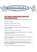 CALP CORRECT COMPREHENSIVE QUESTIONS AND ANSWERS SURE