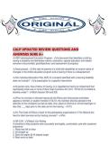 CALP UPDATED REVIEW QUESTIONS AND ANSWERS SURE 