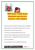 HBR Exam 1 2026 &vert; 180&plus; Exam Questions & Verified Answers &vert; Business Case Development&comma; Stakeholder Analysis&comma; Strategic Planning&comma; Project Approval & Decision-Making &vert; Harvard Business Review &lpar;HBR&rpar;