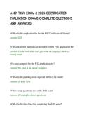 A-49 FDNY EXAM 6 2026 CERTIFICATION&NewLine;EVALUATION EXAMS COMPLETE QUESTIONS&NewLine;AND ANSWERS&NewLine;