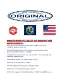 TFM01 CORRECT FINAL EXAMS ALL QUESTIONS AND ANSWERS SURE