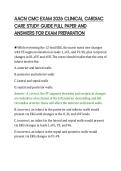 AACN CMC EXAM 2026 CLINICAL CARDIAC&NewLine;CARE STUDY GUIDE FULL PAPER AND&NewLine;ANSWERS FOR EXAM PREPARATION&NewLine;
