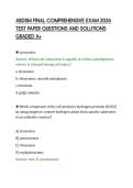 ABDSM FINAL COMPREHENSIVE EXAM 2026&NewLine;TEST PAPER QUESTIONS AND SOLUTIONS&NewLine;GRADED A&plus;&NewLine;