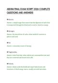 ABDSM FINAL EXAM SCRIPT 2026 COMPLETE&NewLine;QUESTIONS AND ANSWERS