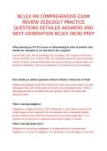 NCLEX-RN COMPREHENSIVE EXAM REVIEW 2026&sol;2027 PRACTICE QUESTIONS DETAILED ANSWERS AND NEXT-GENERATION NCLEX &lpar;NGN&rpar; PREP
