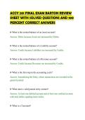 ACCY 201 FINAL EXAM BARTON REVIEW&NewLine;SHEET WITH SOLVED QUESTIONS AND 100&NewLine;PERCENT CORRECT ANSWERS&NewLine;