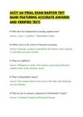 ACCY 201 FINAL EXAM BARTON TEST&NewLine;BANK FEATURING ACCURATE ANSWERS&NewLine;AND VERIFIED TESTS&NewLine;