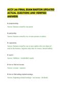ACCY 201 FINAL EXAM BARTON UPDATED&NewLine;ACTUAL QUESTIONS AND VERIFIED&NewLine;ANSWERS&NewLine;