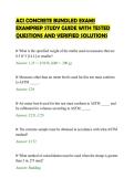 ACI CONCRETE BUNDLED EXAMS&NewLine;EXAMPREP STUDY GUIDE WITH TESTED&NewLine;QUESTIONS AND VERIFIED SOLUTIONS&NewLine;