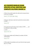 ACI CONCRETE BUNDLED EXAMS&NewLine;UPDATED ACTUAL QUESTIONS AND&NewLine;COMPLETE SOLUTIONS GRADED A&plus;&NewLine;