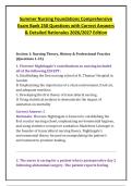Summer Nursing Foundations Comprehensive &NewLine;Exam Bank 250 Questions with Correct Answers &NewLine;& Detailed Rationales 2026&sol;2027 Edition 