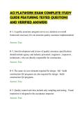 ACI FLATWORK EXAM COMPLETE STUDY&NewLine;GUIDE FEATURING TESTED QUESTIONS&NewLine;AND VERIFIED ANSWERS&NewLine;