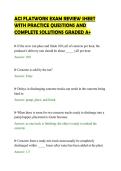 ACI FLATWORK EXAM REVIEW SHEET&NewLine;WITH PRACTICE QUESTIONS AND&NewLine;COMPLETE SOLUTIONS GRADED A&plus;&NewLine;