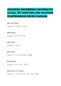 ADVANCED ENGINEERING MATHEMATICS&NewLine;ACTUAL TEST QUESTIONS AND SOLUTIONS&NewLine;COMPREHENSIVE REVIEW PACKAGE&NewLine;