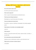 Biology 1407 Exam 1 Questions with Correct&NewLine;Answers