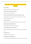 BIOL 1407 Final Exam Questions with Correct&NewLine;Answers