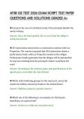 AFSB 152 TEST 2026 EXAM SCRIPT TEST PAPER&NewLine;QUESTIONS AND SOLUTIONS GRADED A&plus;&NewLine;