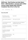 SNSP Exam - Best Practices and other Basics EXAM - 2026 &lpar;Questions &plus; Answers&rpar; with verified Answers &lpar;Latest Update 2026&rpar; UPDATE&excl;&excl; Compliance Tips & How to Pass Fast&NewLine;&NewLine;