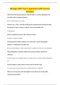 Biology 1407 Test 1 Questions with Correct&NewLine;Answers