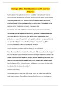 Biology 1407 Test Questions with Correct&NewLine;Answers