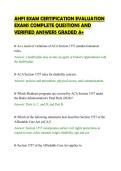AHFI EXAM CERTIFICATION EVALUATION&NewLine;EXAMS COMPLETE QUESTIONS AND&NewLine;VERIFIED ANSWERS GRADED A&plus;