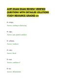 AHFI EXAM EXAM REVIEW VERIFIED&NewLine;QUESTIONS WITH DETAILED SOLUTIONS&NewLine;STUDY RESOURCE GRADED A&plus;