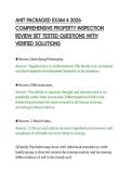 AHIT PACKAGED EXAM 4 2026&NewLine;COMPREHENSIVE PROPERTY INSPECTION&NewLine;REVIEW SET TESTED QUESTIONS WITH&NewLine;VERIFIED SOLUTIONS