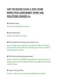 AHIT PACKAGED EXAM 4 2026 HOME&NewLine;INSPECTION ASSESSMENT PAPER AND&NewLine;SOLUTIONS GRADED A&plus;