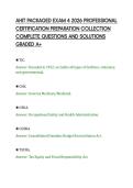 AHIT PACKAGED EXAM 4 2026 PROFESSIONAL&NewLine;CERTIFICATION PREPARATION COLLECTION&NewLine;COMPLETE QUESTIONS AND SOLUTIONS&NewLine;GRADED A&plus;